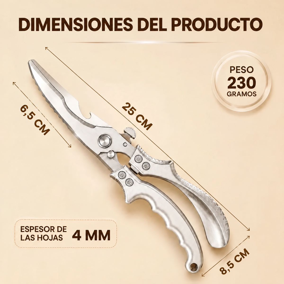 🎁 70% DE DESCUENTO | Tijeras de cocina de acero alemán premium