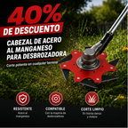 Cabezal desbrozadora 6 cuchillas acero manganeso