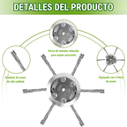 🇪🇸 El cabezal del cortacésped tiene 6 bordes de acero inoxidable (Accesorios incluidos)