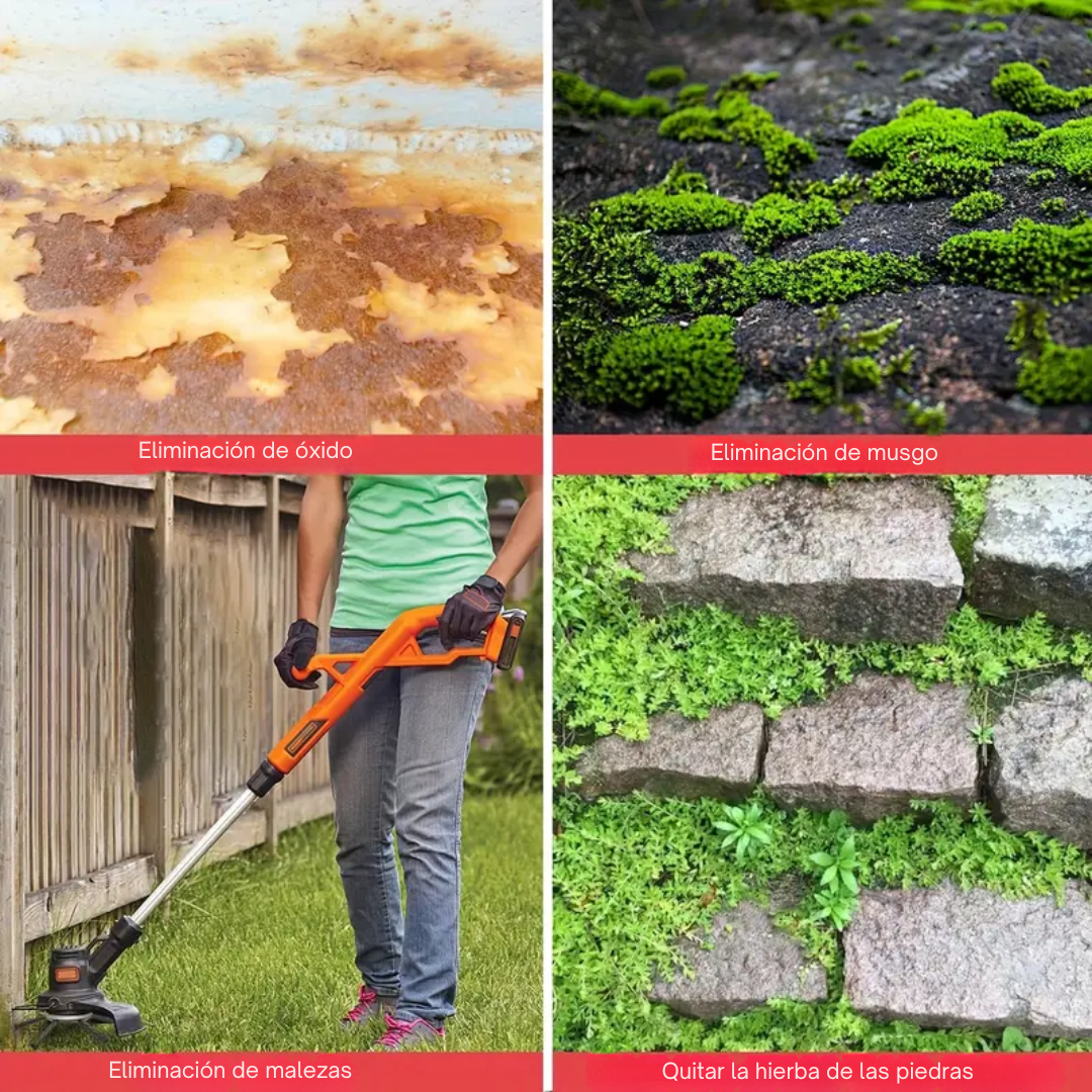 🇪🇸 El cabezal del cortacésped tiene 6 bordes de acero inoxidable (Accesorios incluidos)