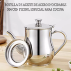⚡ Botella de aceite de acero inoxidable 304 con filtro, especial para cocina