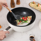 Sartén eléctrica con pantalla LCD, múltiples modos de cocción y sensor de temperatura automática