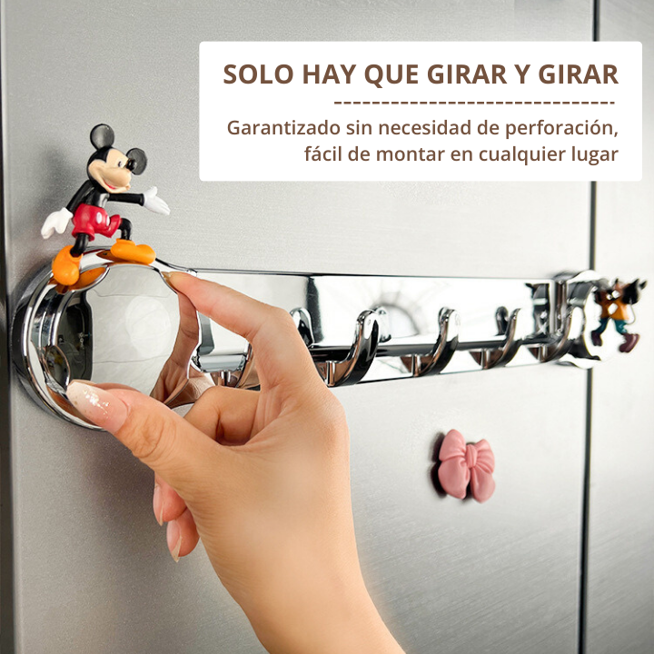 ✊ Soportes de acero inoxidable con 5 ganchos, cómodos y capaces de soportar hasta 20 kg