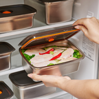 [Set 6 + 🎁3 Gratis] Contenedor de alimentos duradero de acero inoxidable 316 (19 x 13,5 x 5,5 cm)