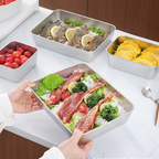 Caja de alimentos de acero inoxidable 304 (25*20*6 cm)