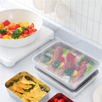 Caja de alimentos de acero inoxidable 304 (22 x 15 x 6 cm)