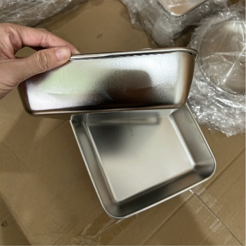 Bandeja de Acero Inoxidable 304 con Tapa Hermética (2.1 L – 26 × 20 × 6 cm) | ¡70% DE DESCUENTO!