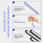 🇪🇸 Mopa con pinza para agarrar el paño en acero inoxidable alemán 304