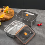 ⚜️ Recipientes Para Alimentos De Acero Inoxidable Alemán 316 Con Tapa Al Vacío