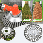 ⚡ Hoja de Corte de Césped de Alambre de Acero Súper Resistente 360° (Incluye Kit de Adaptadores)