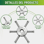 ⚙️ Cabezal De Desbrozadora Con 6 Cuchillas De Acero Trenzado