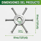 ⚙️ Cabezal De Desbrozadora Con 6 Cuchillas De Acero Trenzado