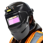Máscara de Soldadura Automática Oscurecible Premium con Luz LED, Ligera de Cabeza, Protección Ocular Total