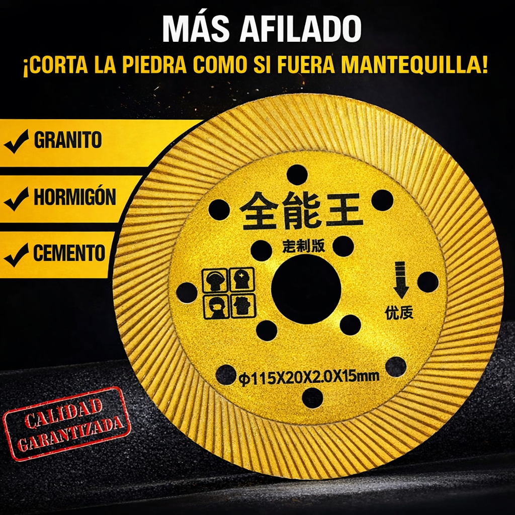 ⚡Disco de corte diamantado multifunción 5 en 1 – corte, desbaste, apertura de ranuras, modelado y acabado de superficies