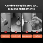 Cepillo de Silicona Flexible para Inodoro con Mango Largo y Colgante de Pared sin Perforación para el Hogar (LG)