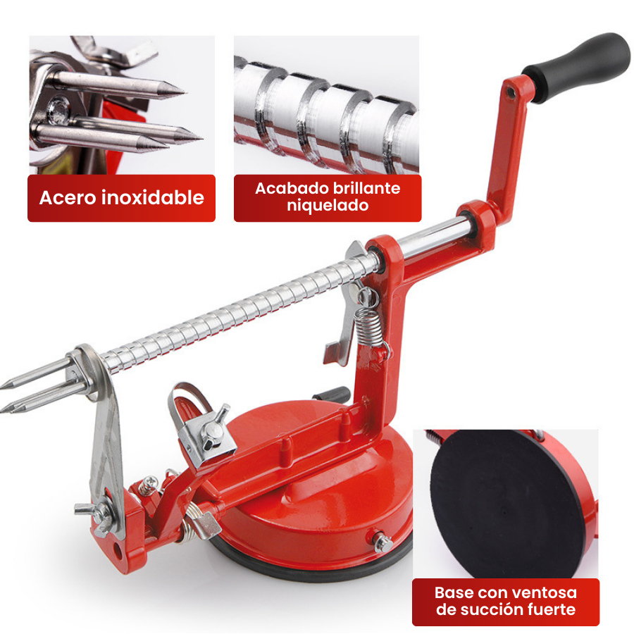 🇪🇸 Máquina de acero alemana 3 en 1 para cortar verduras en espiral - pelar - descorazona