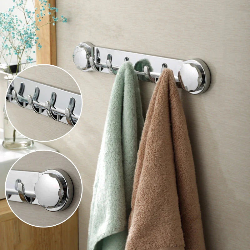 Soportes de acero inoxidable con 5 ganchos, cómodos y capaces de soportar hasta 20 kg