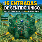 🐠Red trampa de pesca plegable 96 cm | Múltiples entradas | Para agua dulce