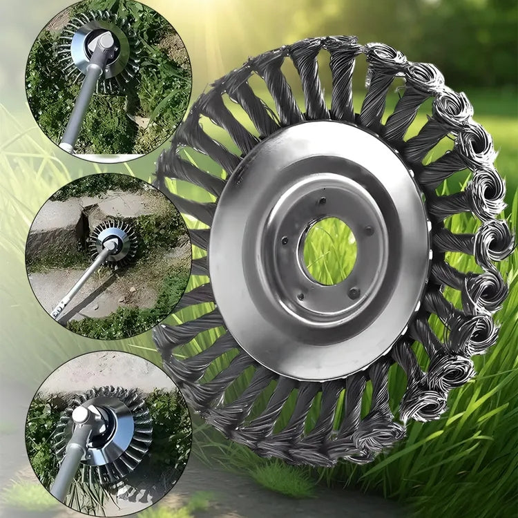 Disco de Alambre de Acero para Desbrozadora — Corte 360° | Compatible Universal
