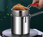 🍟 Olla multifunción con filtro de acero inoxidable 304, ahorra aceite al freír
