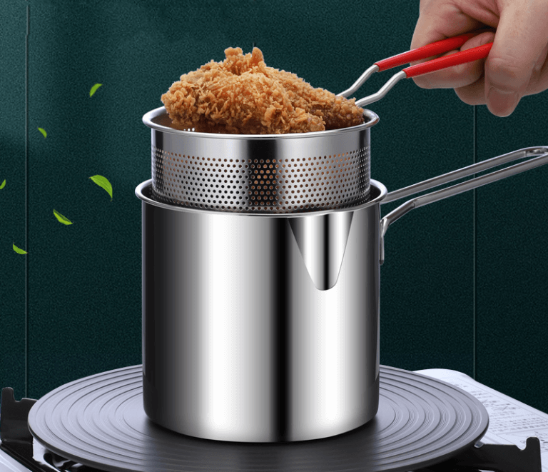 🍟 Olla multifunción con filtro de acero inoxidable 304, ahorra aceite al freír