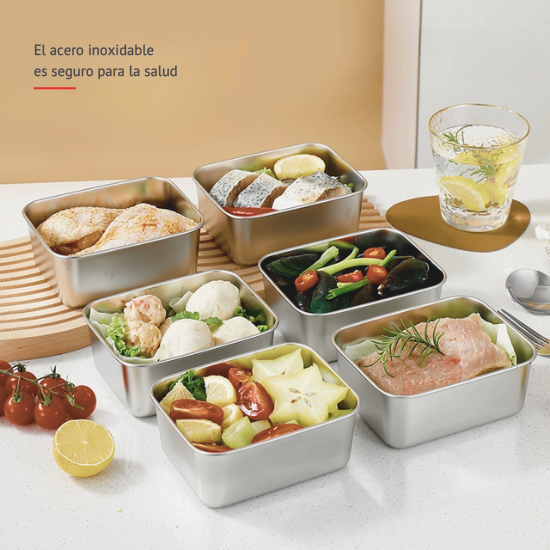 Juego de cajas de acero inoxidable 316 con tapa (13,5*10,5*6 cm)