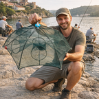 🇪🇸 Jaula Trampa De Pesca Tipo Paraguas De Gran Tamaño Con Múltiples Entradas
