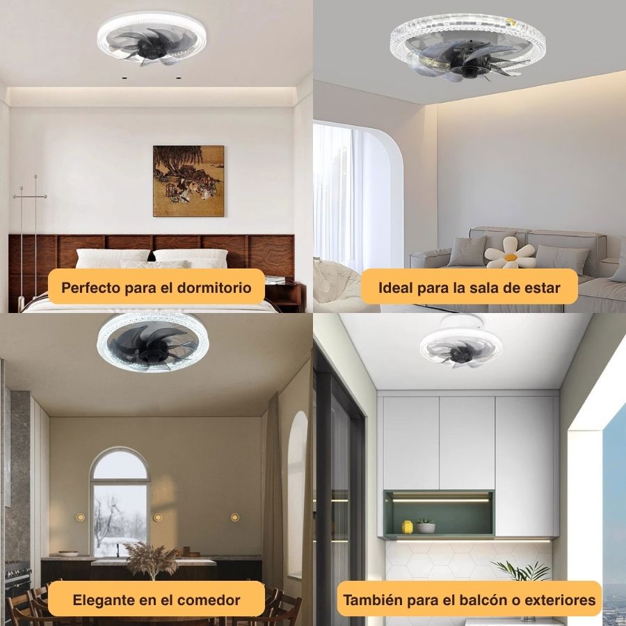 AIRLUME — Ventilador LED 2 en 1, listo en 30 segundos sin obras ni electricista