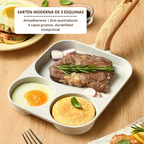 🍳 Sartén antiadherente de 3 esquinas con almohadilla termosensible
