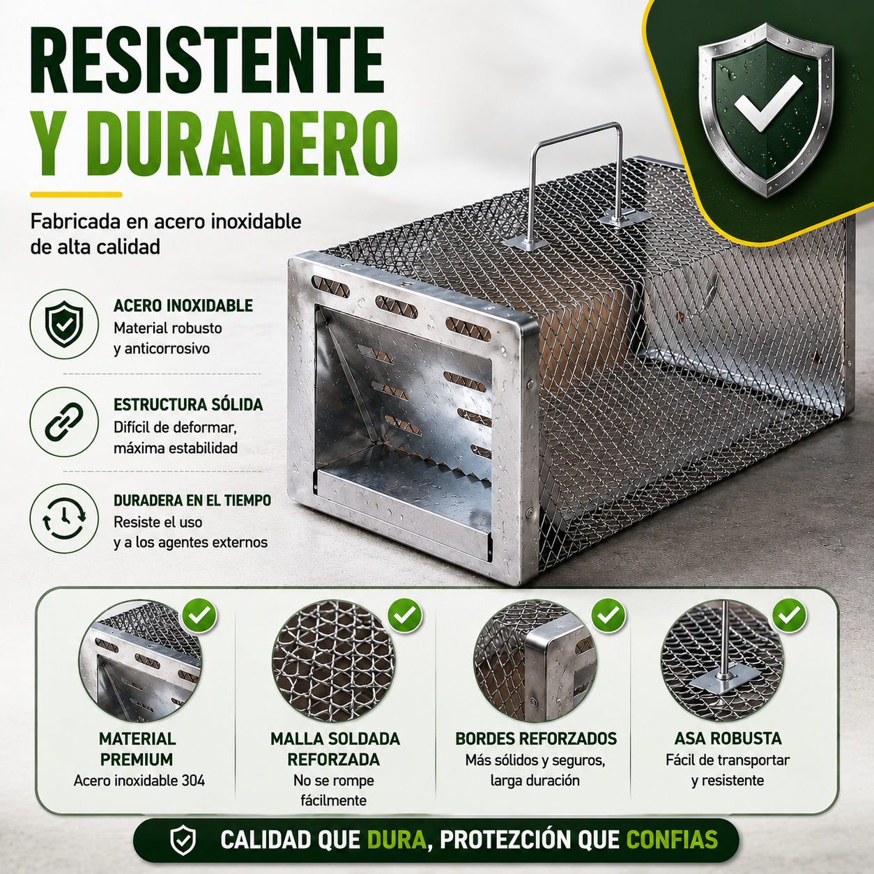 BestSeller™ - Jaula Trampa Humanitaria para Ratones, Ratas y Ardillas Vivas