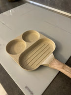 🇪🇸 Sartén de piedra de 4 capas antiadherente, multifuncional con diseño moderno de 3 ángulos