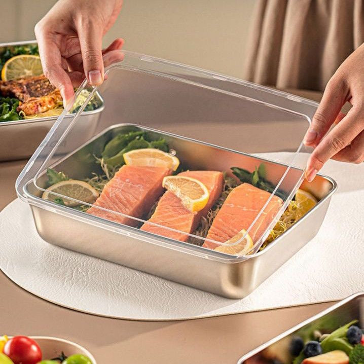 🎁 SÚPER OFERTA | Caja Para Alimentos De Acero Inoxidable Alemán 304 2000ML