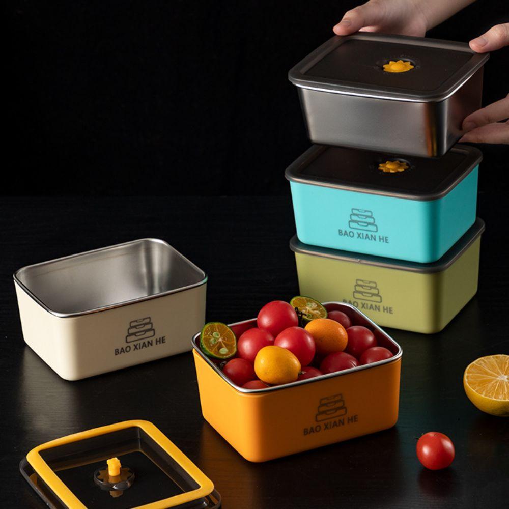 Scatola Antibatterica a Doppio Strato in Acciaio Inox (Con Coperchio Incluso)