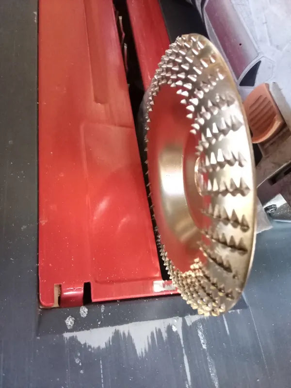 ⚡ Juego de 3 discos de desbaste de acero al carbono resistente para madera (Plano – Curvo – Inclinado)