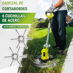 💥Descuento Del 70% | Cabezal De Cortacésped Con 6 Hojas De Acero Manganeso Inoxidable