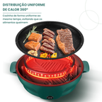 Frigideira de pedra de dupla potência com tecnologia de economia de energia de nova geração