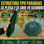 🐠Red trampa de pesca plegable 96 cm | Múltiples entradas | Para agua dulce