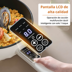 Sartén eléctrica con pantalla LCD, múltiples modos de cocción y sensor de temperatura automática
