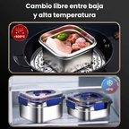 Caja grande para almacenamiento de alimentos de acero inoxidable 316 capacidad 1800 ml