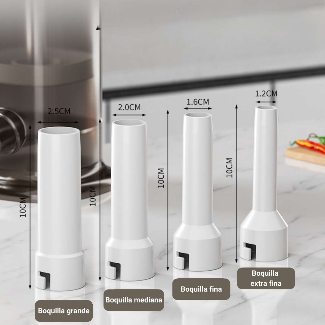 Máquina embutidora casera práctica – 🎁 4 boquillas