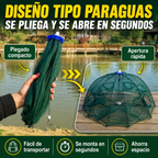 Red trampa de pesca plegable 96 cm | Múltiples entradas | Para agua dulce