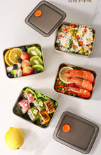 Scatola Antibatterica a Doppio Strato in Acciaio Inox (Con Coperchio Incluso)