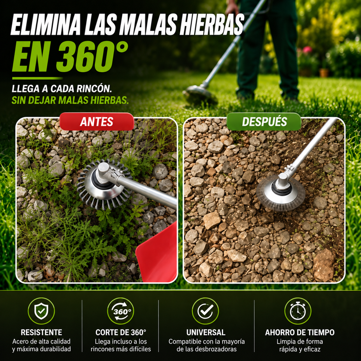 Disco de Alambre de Acero para Desbrozadora | 7 ACCESORIOS