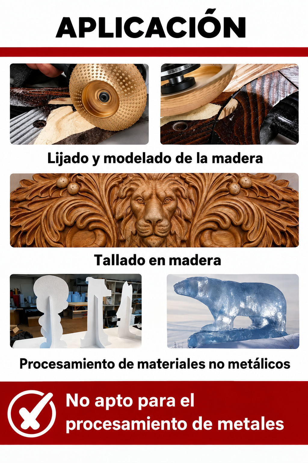 Juego de Discos de Desbaste para Madera — Acero al Carbono (Plano, Curvo + 🎁Inclinado)