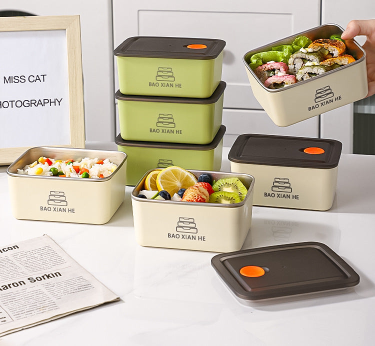 Scatola Antibatterica a Doppio Strato in Acciaio Inox (Con Coperchio Incluso)