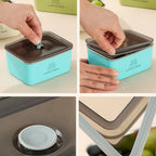 Scatola Antibatterica a Doppio Strato in Acciaio Inox (Con Coperchio Incluso)