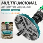 Multifuncional herramienta abreagujeros ajustable - Diámetro de corte: 45-130 mm