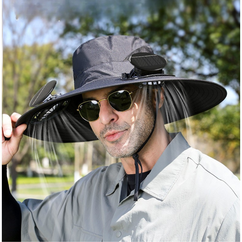 💥70% DE DESCUENTO | Sombrero Con Ventilador Solar