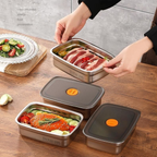 [Set 6 + 🎁3 Gratis] Contenedor de alimentos duradero de acero inoxidable 316 (19 x 13,5 x 5,5 cm) ✨