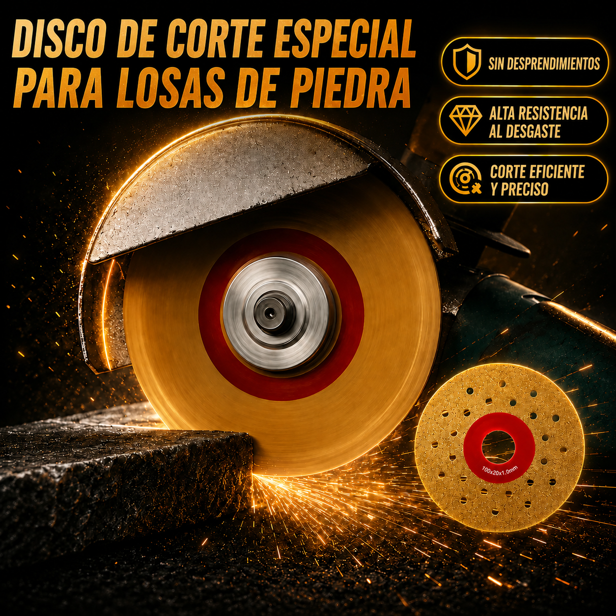 Juego de discos diamantados multifunción 2 en 1 para cortar y desbastar
